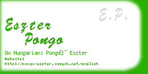 eszter pongo business card